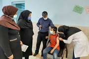 بازدید کارشناس مرکز بهداشت جنوب تهران از مراحل واکسیناسیون مدارس منتخب  منطقه 11 تحت پوشش 