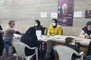 برپایی غرفه غربالگری فشارخون، مشاوره تغذیه و مشاوره سلامت روان در مرکز شهید احمدی
