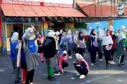 برگزاری مسابقه دو و پرتاب توپ برای تحرک دانش‌آموزان و پیشگیری از چاقی در مرکز بهداشت جنوب تهران