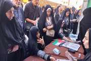 برگزاری میز خدمت مرکز بهداشت جنوب تهران در راهپیمایی روز قدس