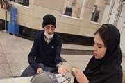 برپایی میز خدمت مرکز بهداشت جنوب تهران در متروی بریانک در راستای پویش ملی