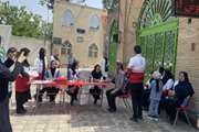 برگزاری میز خدمت مرکز بهداشت جنوب تهران در امامزاده حضرت علی‌اکبر (ع)